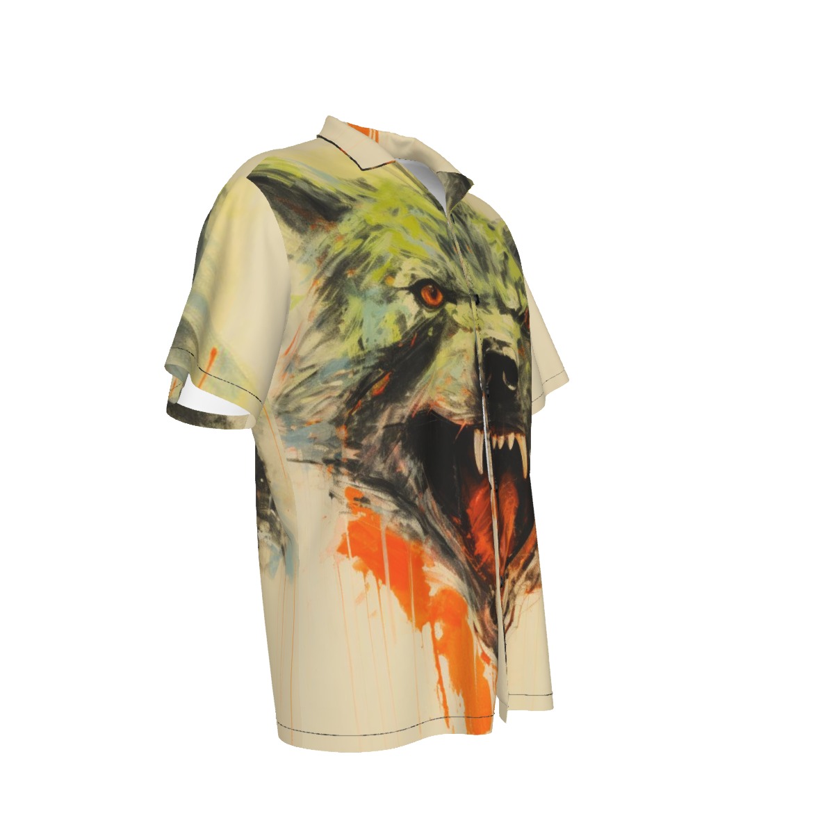 All-Over Print Men's Hawaiian Shirt Wolf AiGcDesign - Image 4