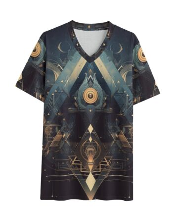 Eco-friendly All-over Print Unisex V-neck T-Shirt
