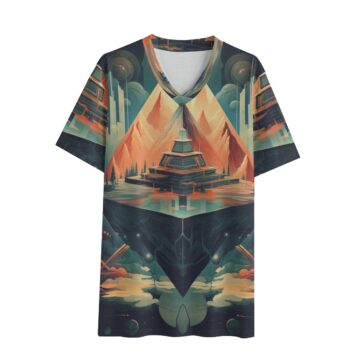 Eco-friendly All-over Print Unisex V-neck T-Shirt
