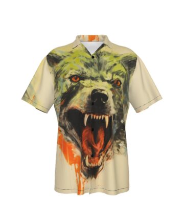 All-Over Print Men's Hawaiian Shirt Wolf AiGcDesign