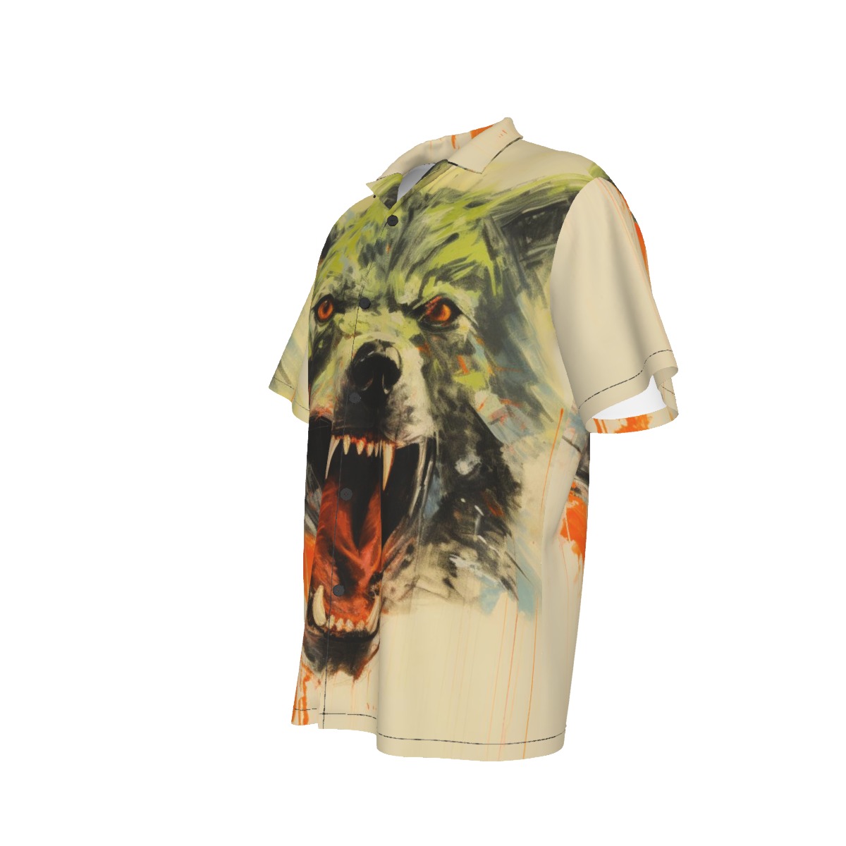 All-Over Print Men's Hawaiian Shirt Wolf AiGcDesign - Image 2