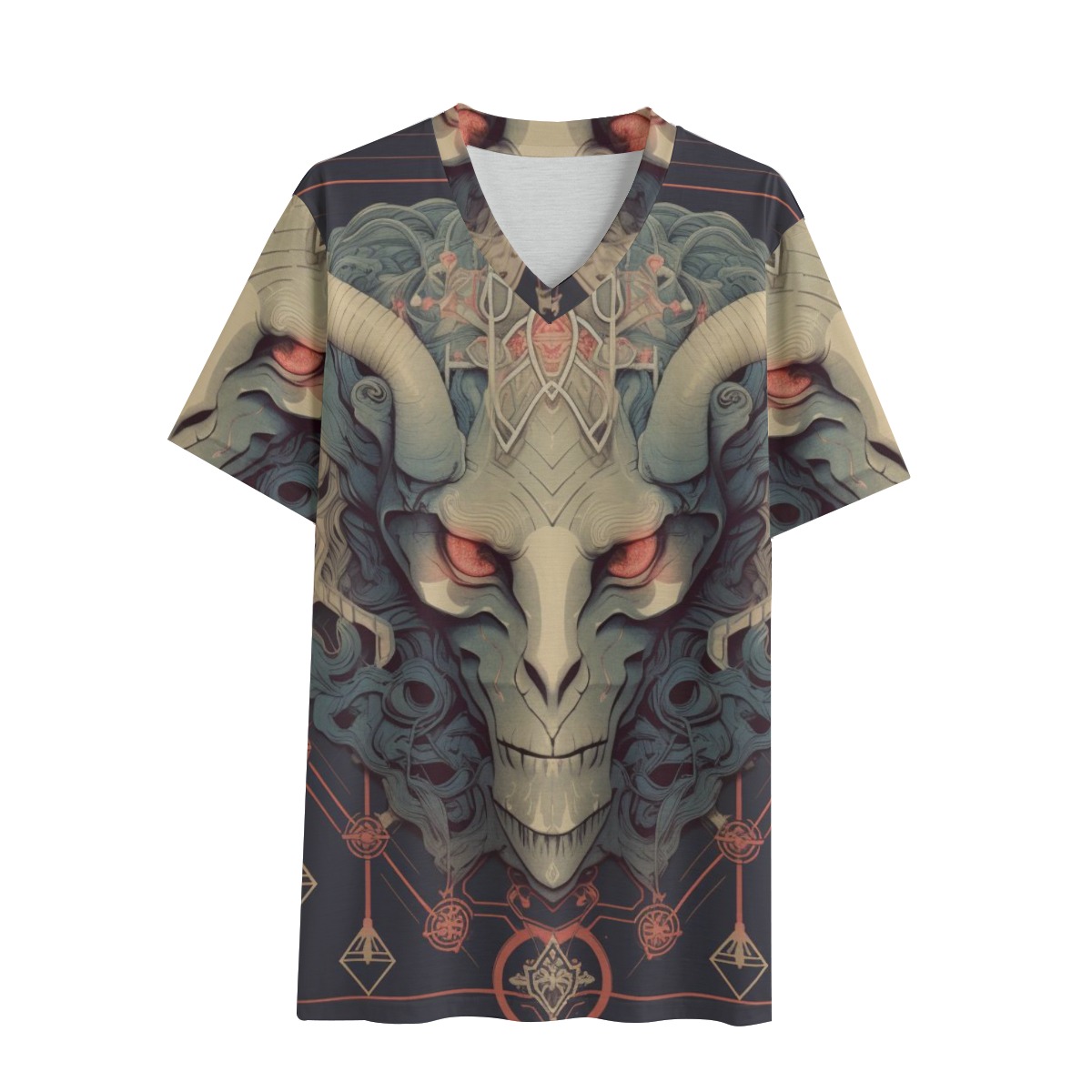 Eco-friendly All-over Print Unisex V-neck T-Shirt - Image 4