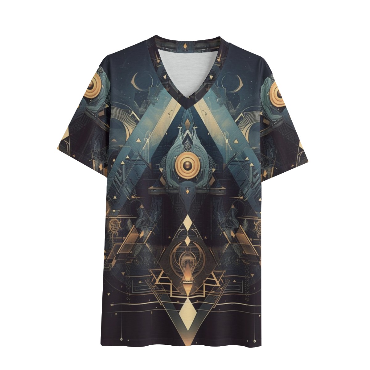 Eco-friendly All-over Print Unisex V-neck T-Shirt Spiritual IV - Image 4